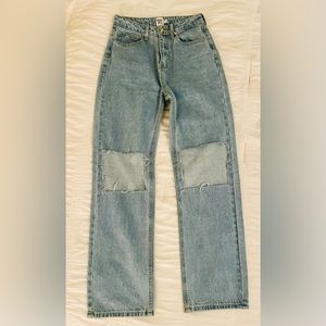 Princess Polly Mom Jeans - 80’s Distressed Blue Jeans